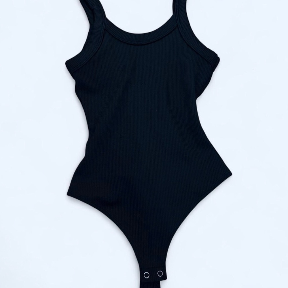 Wild Fable Black Ribbed Bodysuit